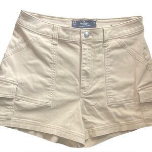 Hollister Tan Cargo Shorts Mid-Thigh Length Sturdy Cotton